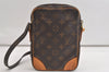 Authentic Louis Vuitton Monogram Danube Shoulder Cross Bag M45266 Junk 4460K