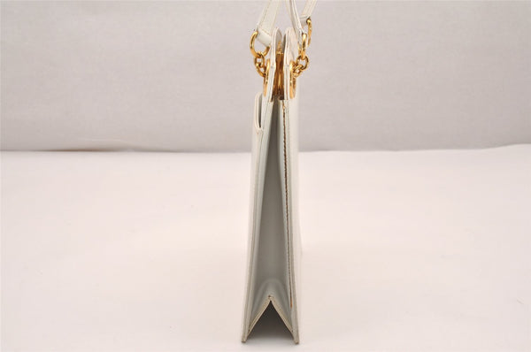 Authentic GUCCI Vintage Shoulder Bag Purse Leather White Junk 4461J