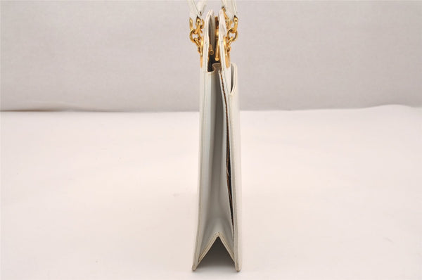 Authentic GUCCI Vintage Shoulder Bag Purse Leather White Junk 4461J