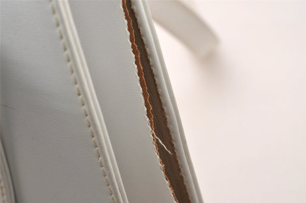 Authentic GUCCI Vintage Shoulder Bag Purse Leather White Junk 4461J