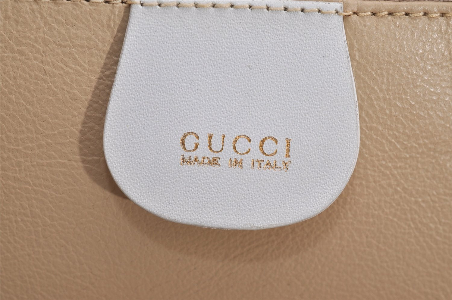 Authentic GUCCI Vintage Shoulder Bag Purse Leather White Junk 4461J