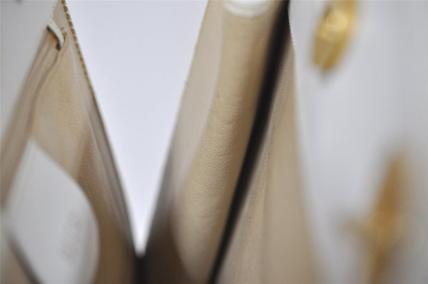 Authentic GUCCI Vintage Shoulder Bag Purse Leather White Junk 4461J