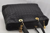 Authentic Christian Dior Vintage Cannage Nylon Shoulder Tote Bag Black CD 4462J