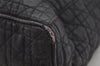 Authentic Christian Dior Vintage Cannage Nylon Shoulder Tote Bag Black CD 4462J
