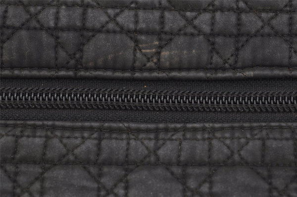 Authentic Christian Dior Vintage Cannage Nylon Shoulder Tote Bag Black CD 4462J
