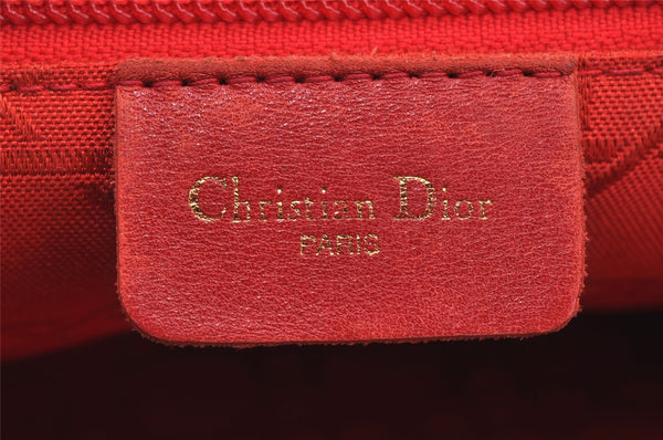 Authentic Christian Dior Vintage Cannage Nylon Shoulder Tote Bag Black CD 4462J