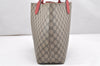 Authentic GUCCI Reversible Shoulder Tote Bag GG PVC Leather 368568 Brown 4462K