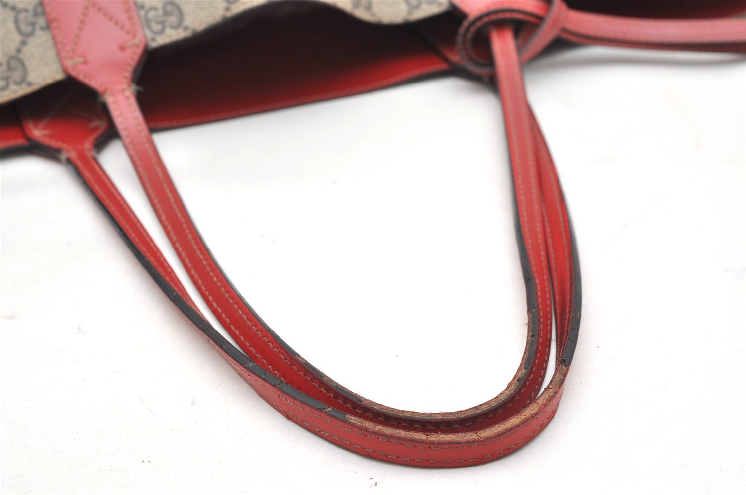 Authentic GUCCI Reversible Shoulder Tote Bag GG PVC Leather 368568 Brown 4462K