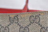 Authentic GUCCI Reversible Shoulder Tote Bag GG PVC Leather 368568 Brown 4462K