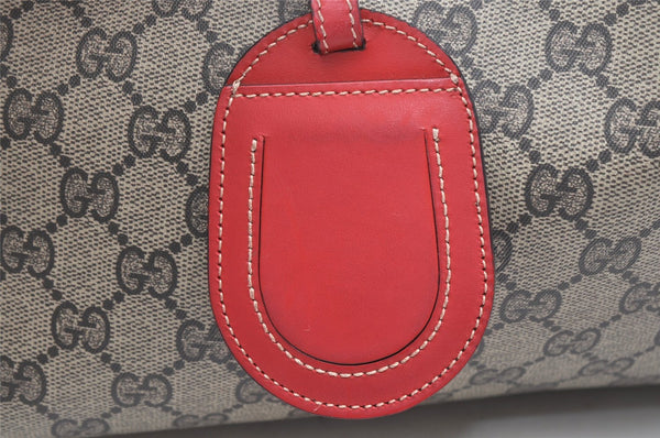 Authentic GUCCI Reversible Shoulder Tote Bag GG PVC Leather 368568 Brown 4462K