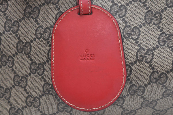 Authentic GUCCI Reversible Shoulder Tote Bag GG PVC Leather 368568 Brown 4462K