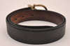 Auth Salvatore Ferragamo Belt Leather Reversible 31.5-35.4" Black Brown 4463J