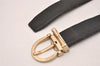 Auth Salvatore Ferragamo Belt Leather Reversible 31.5-35.4" Black Brown 4463J