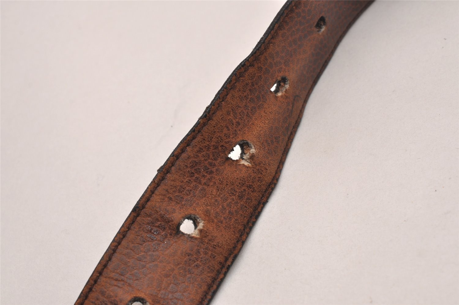 Auth Salvatore Ferragamo Belt Leather Reversible 31.5-35.4