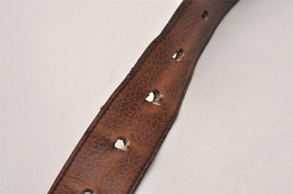 Auth Salvatore Ferragamo Belt Leather Reversible 31.5-35.4" Black Brown 4463J