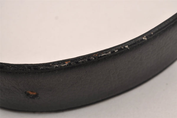 Auth Salvatore Ferragamo Belt Leather Reversible 31.5-35.4" Black Brown 4463J
