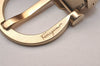 Auth Salvatore Ferragamo Belt Leather Reversible 31.5-35.4" Black Brown 4463J