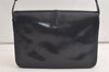 Authentic GUCCI Horsebit Shoulder Cross Body Bag Purse Leather Navy Blue 4463K