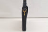 Authentic GUCCI Horsebit Shoulder Cross Body Bag Purse Leather Navy Blue 4463K