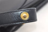 Authentic GUCCI Horsebit Shoulder Cross Body Bag Purse Leather Navy Blue 4463K