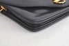 Authentic GUCCI Horsebit Shoulder Cross Body Bag Purse Leather Navy Blue 4463K