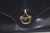 Authentic GUCCI Horsebit Shoulder Cross Body Bag Purse Leather Navy Blue 4463K