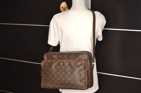 Authentic Louis Vuitton Monogram Nile 34 Shoulder Cross Body Bag Old Model 4464I