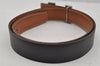 Authentic HERMES Constance Leather Belt Size 80cm 31.5" Black Brown Box 4464J