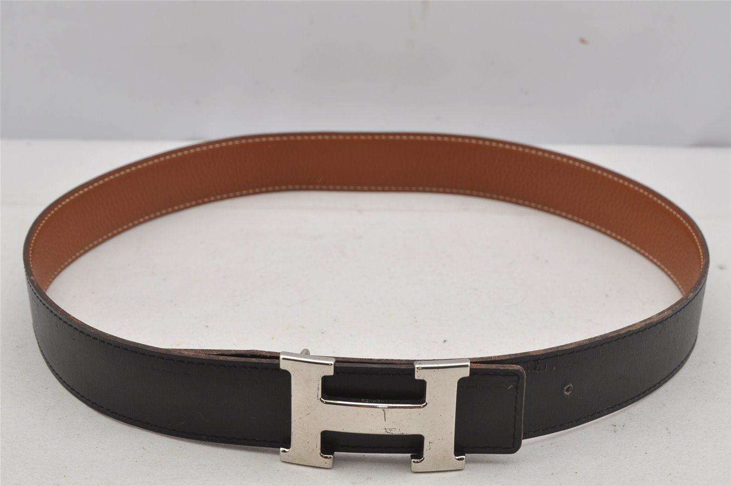 Authentic HERMES Constance Leather Belt Size 80cm 31.5