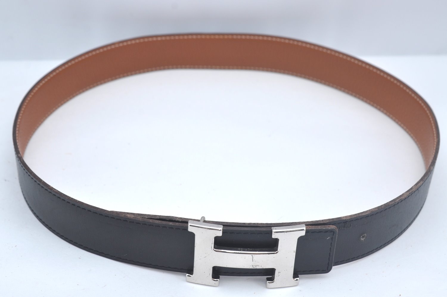 Authentic HERMES Constance Leather Belt Size 80cm 31.5