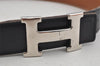 Authentic HERMES Constance Leather Belt Size 80cm 31.5" Black Brown Box 4464J