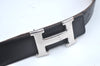 Authentic HERMES Constance Leather Belt Size 80cm 31.5" Black Brown Box 4464J