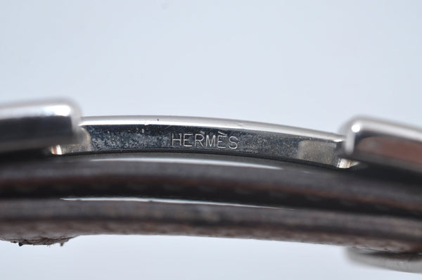 Authentic HERMES Constance Leather Belt Size 80cm 31.5" Black Brown Box 4464J