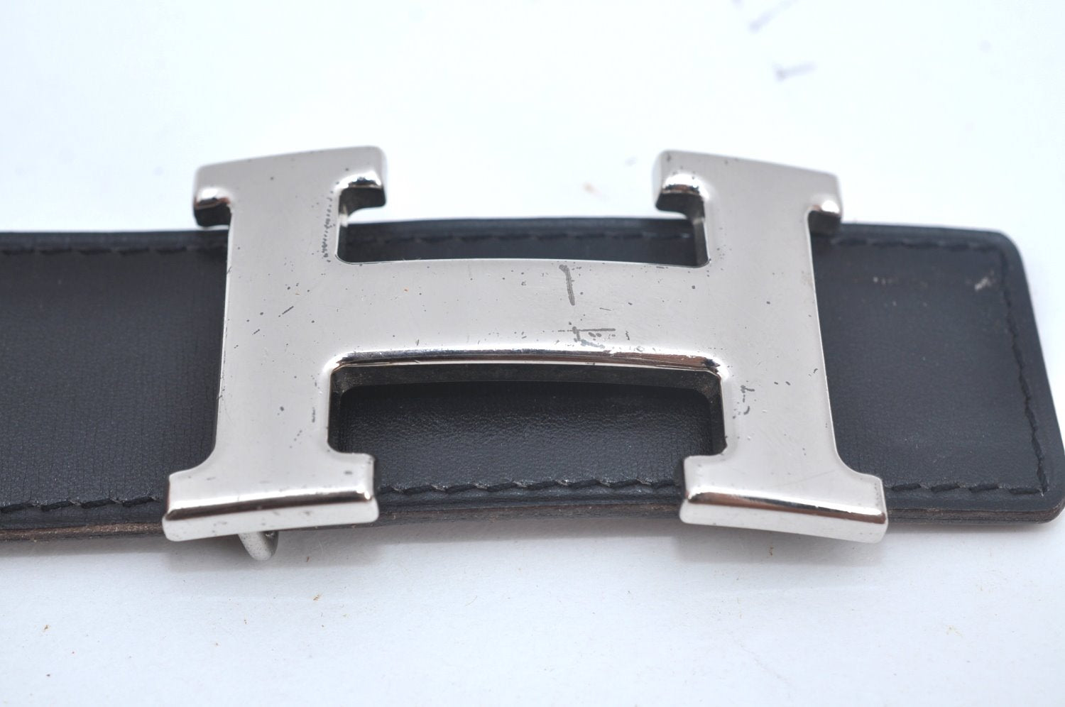 Authentic HERMES Constance Leather Belt Size 80cm 31.5