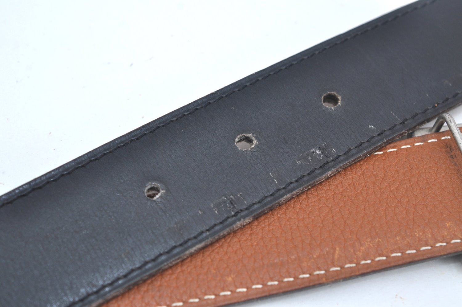 Authentic HERMES Constance Leather Belt Size 80cm 31.5
