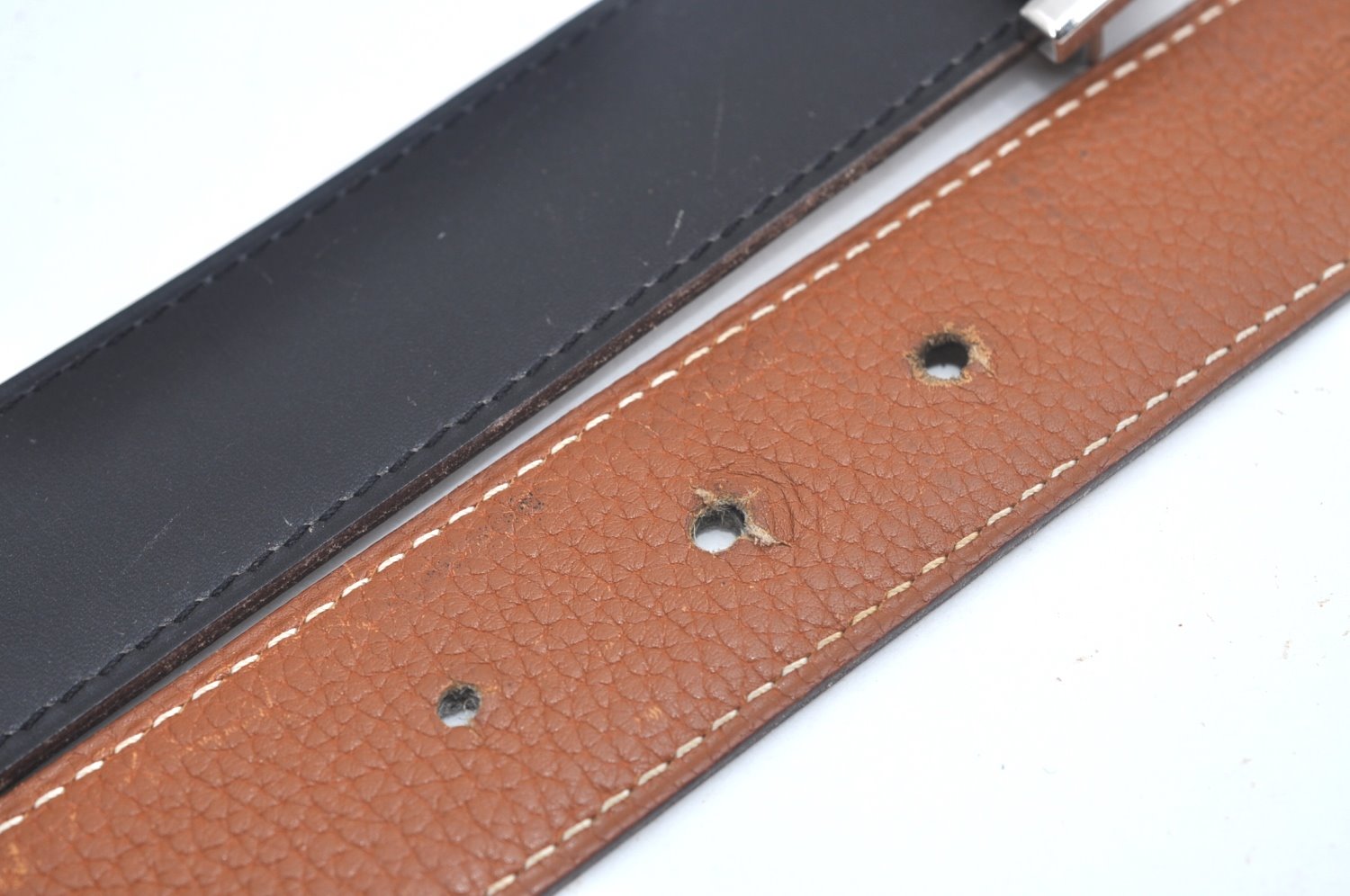 Authentic HERMES Constance Leather Belt Size 80cm 31.5