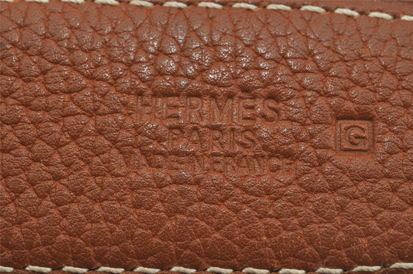 Authentic HERMES Constance Leather Belt Size 80cm 31.5" Black Brown Box 4464J