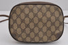 Authentic GUCCI Web Sherry Line Shoulder Bag GG PVC Leather Brown Junk 4467J