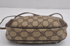 Authentic GUCCI Web Sherry Line Shoulder Bag GG PVC Leather Brown Junk 4467J