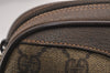 Authentic GUCCI Web Sherry Line Shoulder Bag GG PVC Leather Brown Junk 4467J