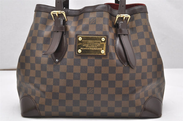 Authentic Louis Vuitton Damier Hampstead MM Shoulder Tote Bag N51204 LV 4467K