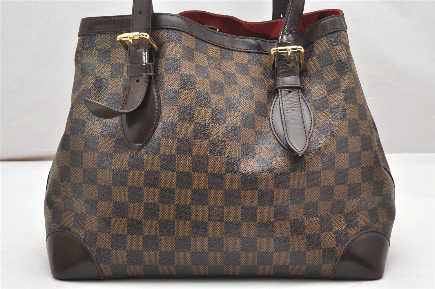 Authentic Louis Vuitton Damier Hampstead MM Shoulder Tote Bag N51204 LV 4467K