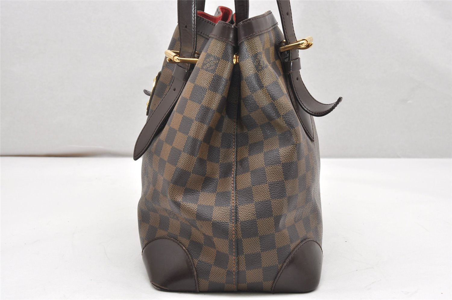 Authentic Louis Vuitton Damier Hampstead MM Shoulder Tote Bag N51204 LV 4467K