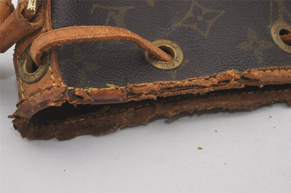 Authentic Louis Vuitton Monogram Petit Noe M42226 Shoulder Drawstring Bag 4468I