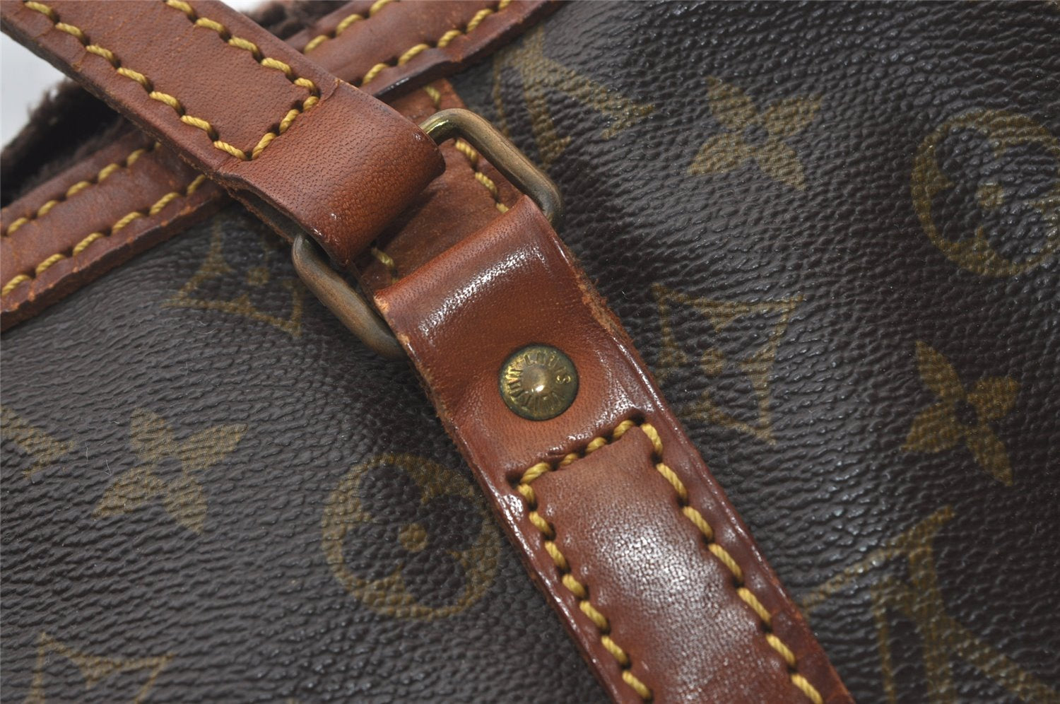 Authentic Louis Vuitton Monogram Sac Souple 35 Boston Bag Old Model Junk 4471I