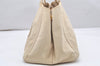 Authentic PRADA Vintage Canapa M Canvas Tote Hand Bag Beige 4471K