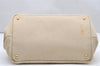 Authentic PRADA Vintage Canapa M Canvas Tote Hand Bag Beige 4471K