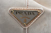 Authentic PRADA Vintage Canapa M Canvas Tote Hand Bag Beige 4471K