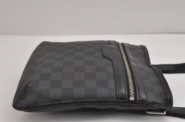 Authentic Louis Vuitton Damier Graphite Tomas Shoulder Cross Bag N58028 LV 4472J