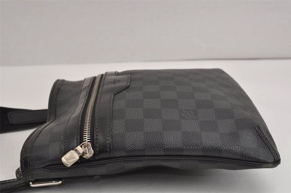 Authentic Louis Vuitton Damier Graphite Tomas Shoulder Cross Bag N58028 LV 4472J